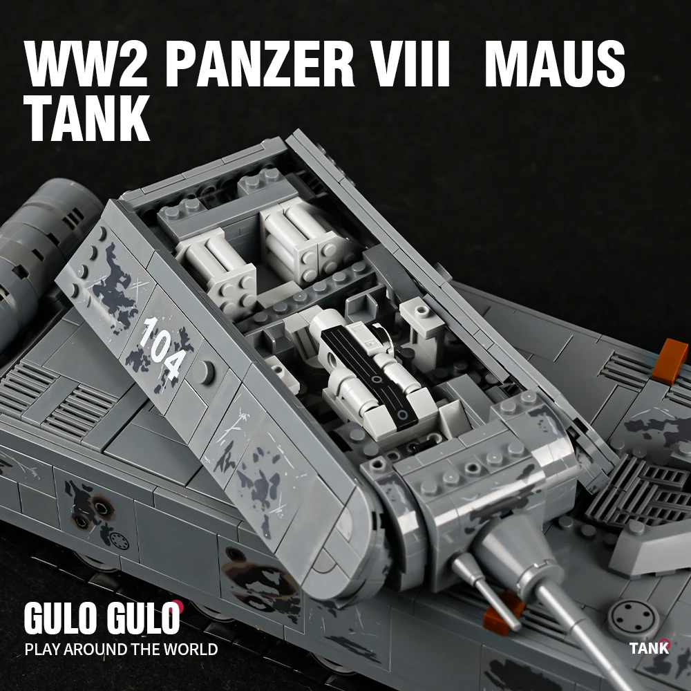 Военен Тежък Танк Panzer VIII Maus градивните елементи на Немски Войници от Втората световна война Полицията Армейское Оръжие Тухли, Детски Играчки, Подаръци за Възрастни . ' - ' . 3