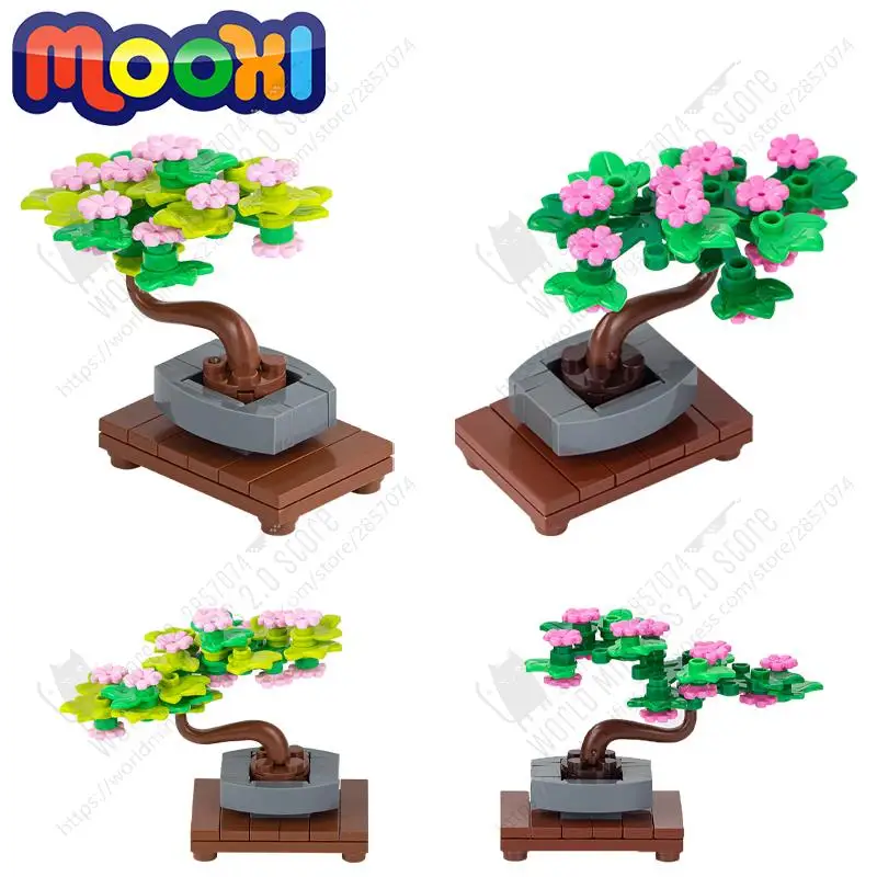 MOC0082 City Серия MOC Бонсай Строителни блокове направи си САМ Цветя, Растения, Декоративни Тухли Събрание Забавни играчки за деца Подаръци . ' - ' . 0