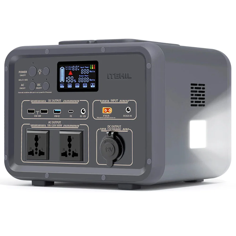 ITEHIL IT500 500 W LiFePO4, преносима електрическа централа, бързо зареждане с led дисплей за нощуване на открито, в АВТОБУСА . ' - ' . 2