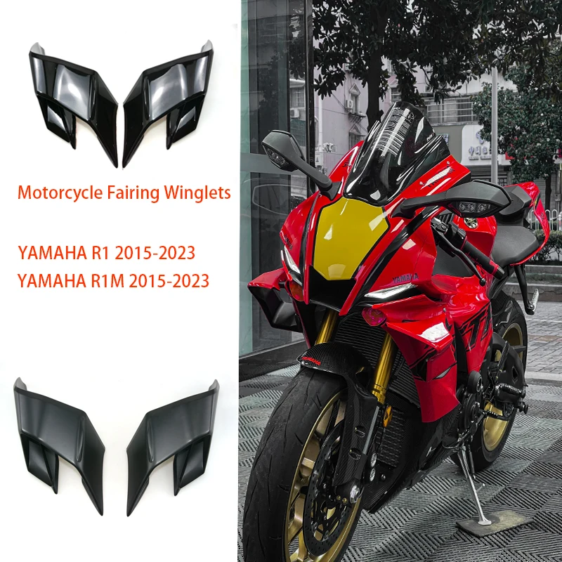 За YAMAHA R1 R1M 2015-2023 Мотоциклет обтекател С фиксирано крило, преди воздухозаборником . ' - ' . 0