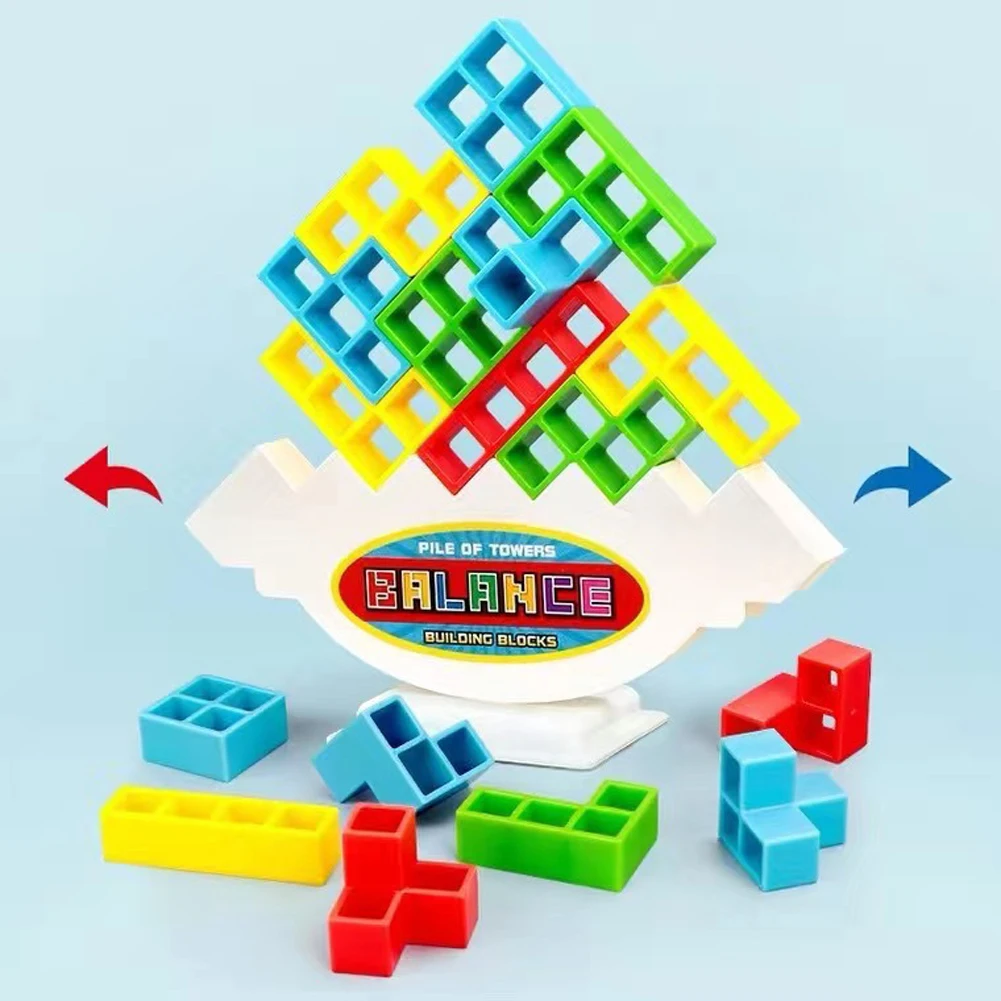 Играта Tetra Tower Стифиране блокове Купчина строителни Блокове Баланс Пъзел и Дъска за Изграждане на Тухли Забавни играчки за деца, за Възрастни . ' - ' . 1