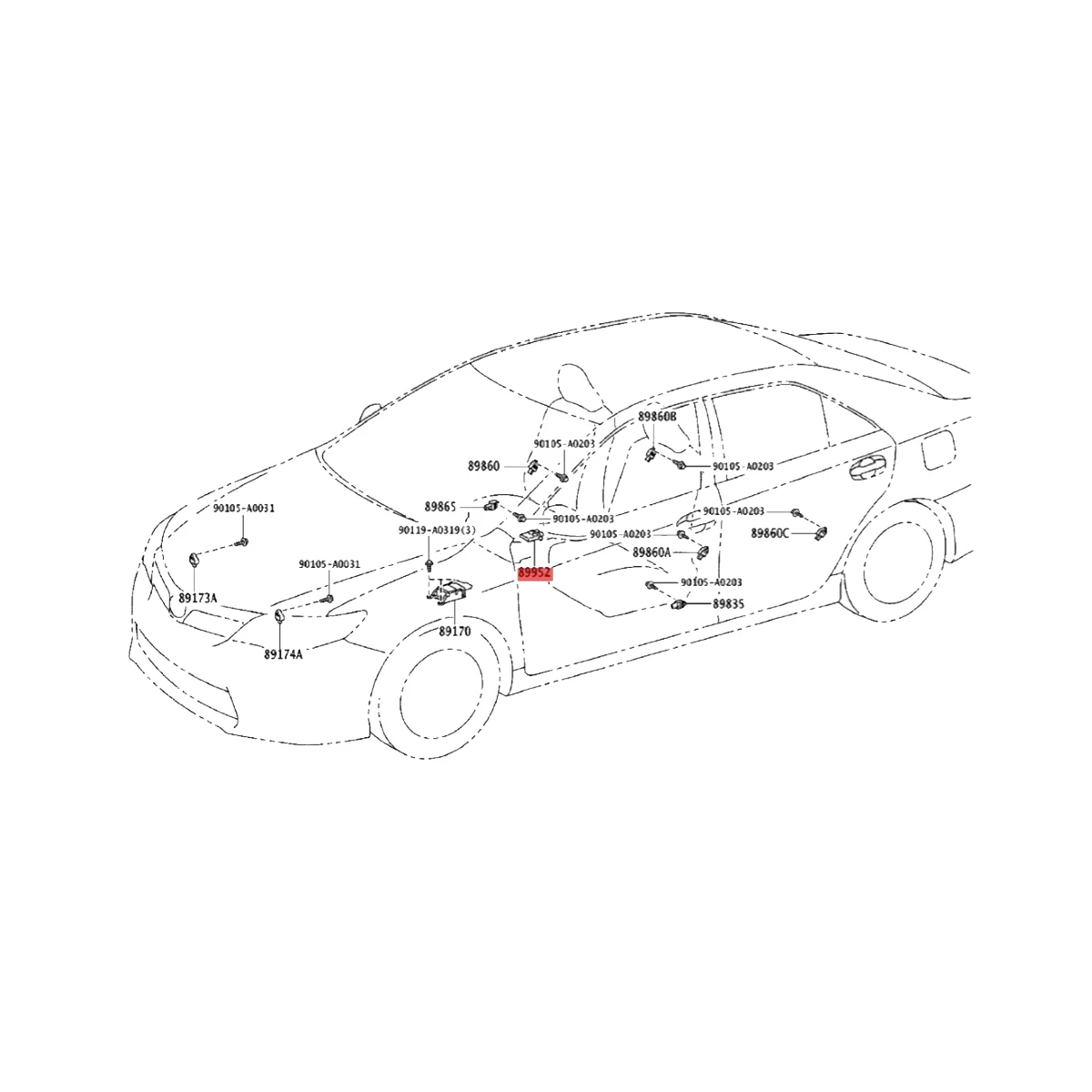 89952-06031 Модул за откриване на пътниците на автомобилния екю вътрешни за 2011-2016 Автомобилна компютърна проверка 482811-10381 . ' - ' . 1