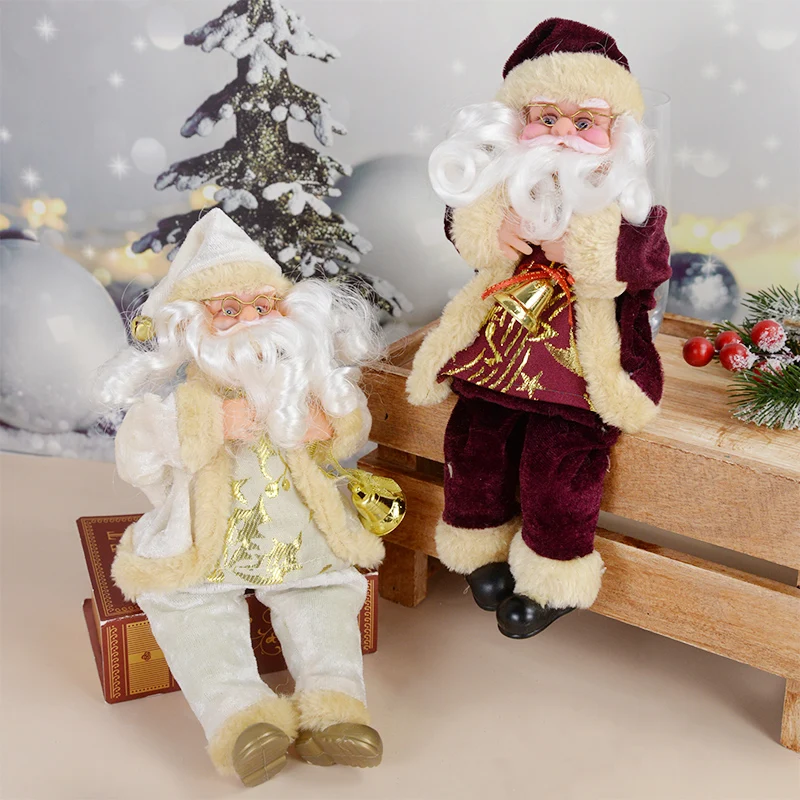 Коледна Кукла на Дядо Коледа, Златна Коледна Елха, Украса, Весела Коледна Украса за Дома, Навидад, Подарък за Раждането на Партита, Нова Година 2023 . ' - ' . 0