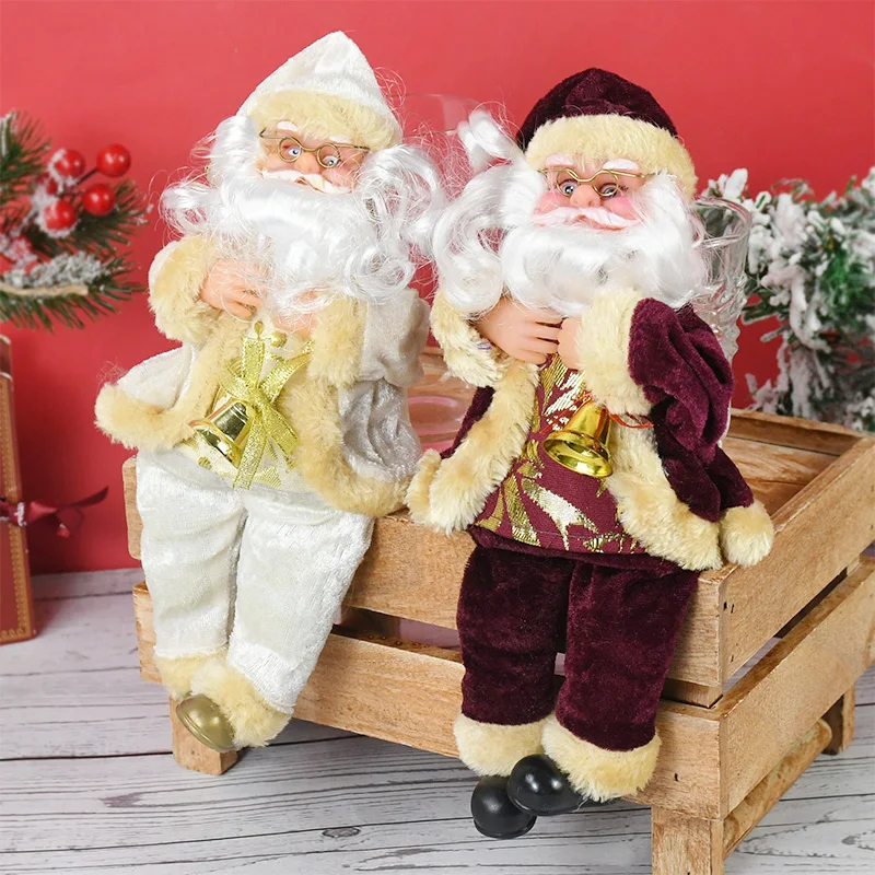 Коледна Кукла на Дядо Коледа, Златна Коледна Елха, Украса, Весела Коледна Украса за Дома, Навидад, Подарък за Раждането на Партита, Нова Година 2023 . ' - ' . 1