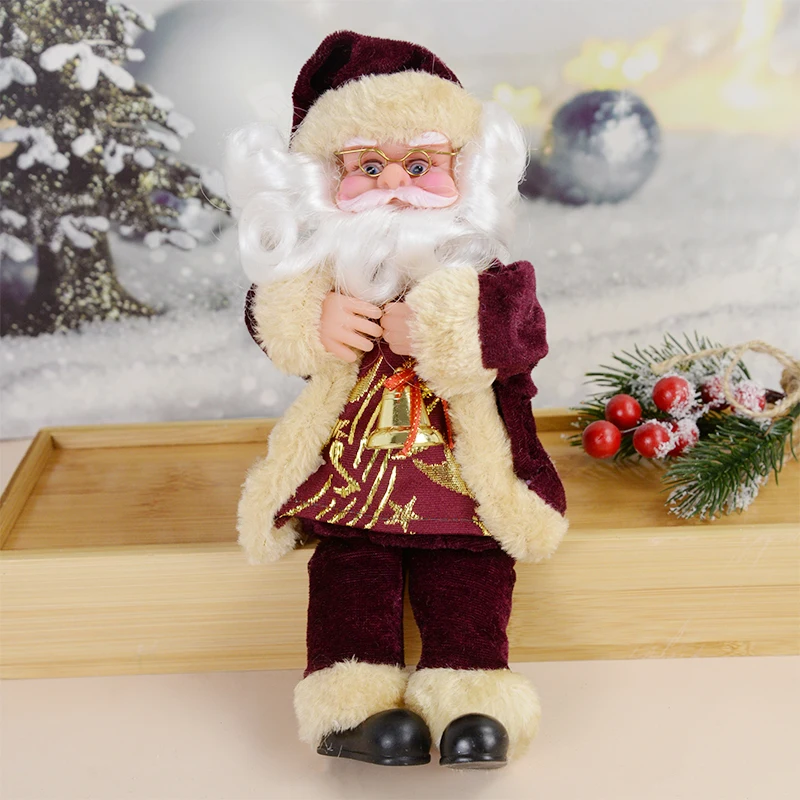 Коледна Кукла на Дядо Коледа, Златна Коледна Елха, Украса, Весела Коледна Украса за Дома, Навидад, Подарък за Раждането на Партита, Нова Година 2023 . ' - ' . 4