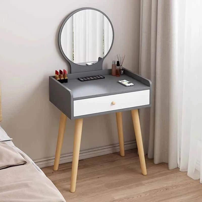 Апартамент, Тоалетка в скандинавски Стил, Огледална полк, Тоалетка в спалнята, Дървена Скрин, Класически минималистичен мебели за момичета Schmink Tisch . ' - ' . 0