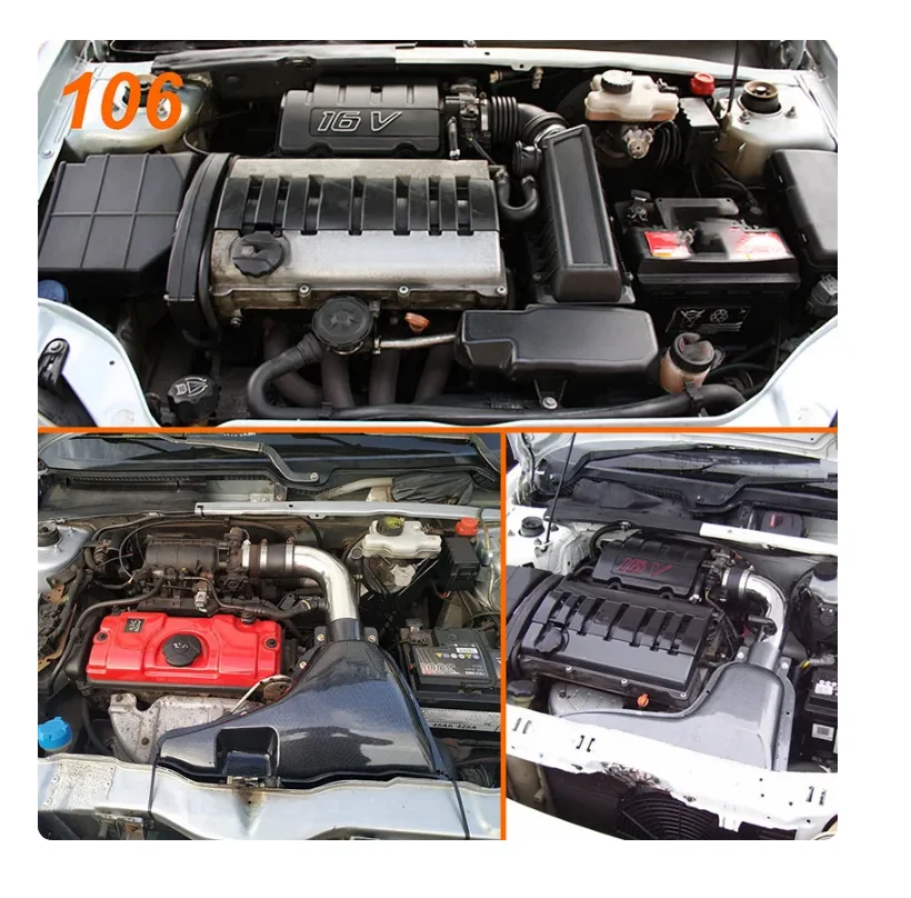 Комплект за ремонт на автомобилна входната алуминиева тръба за Peugeot 106 206 306 VTS с висока степен на навлизане на карбонового сильфона НОВА . ' - ' . 4