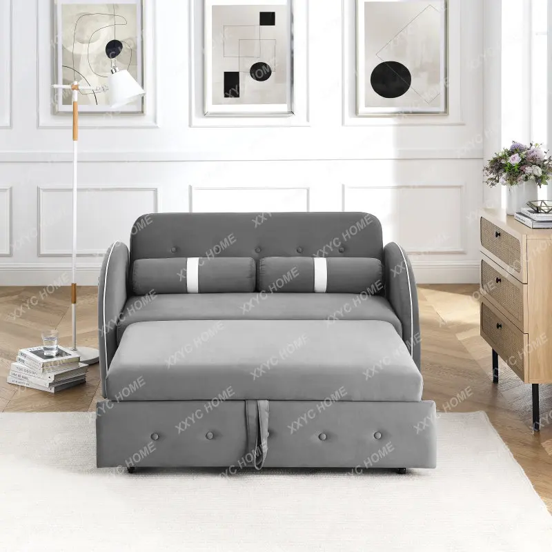 Разтегателен диван-легло, Диван, със странични джобове и регулируема облегалка и поясничными възглавници за апартамент, офис, хол . ' - ' . 4