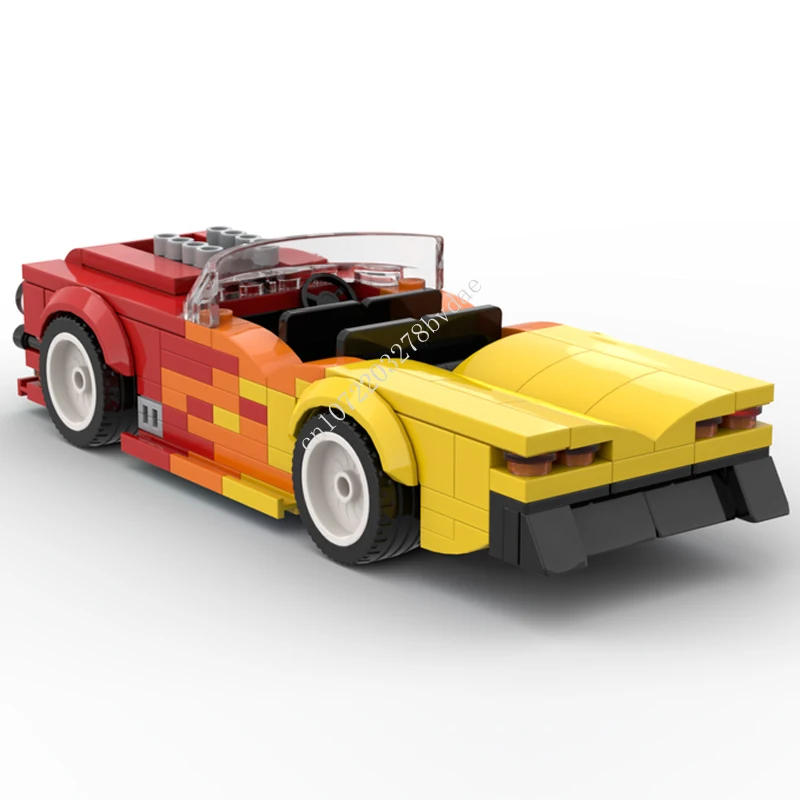 205 БР. MOC Speed Champions Flame Версия Конвертируемая Модел на спортен Автомобил градивните елементи на Технологични Тухли DIY Монтаж на Детска Играчка За Подарък . ' - ' . 1