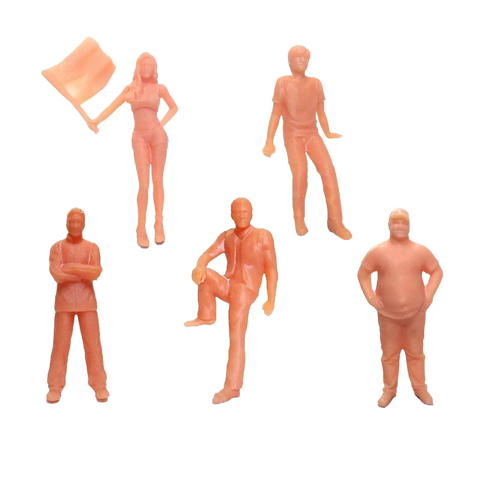 Комплект от фигури на хора в мащаб 1/64, малки хора за занаяти, природа, пясък маса . ' - ' . 0