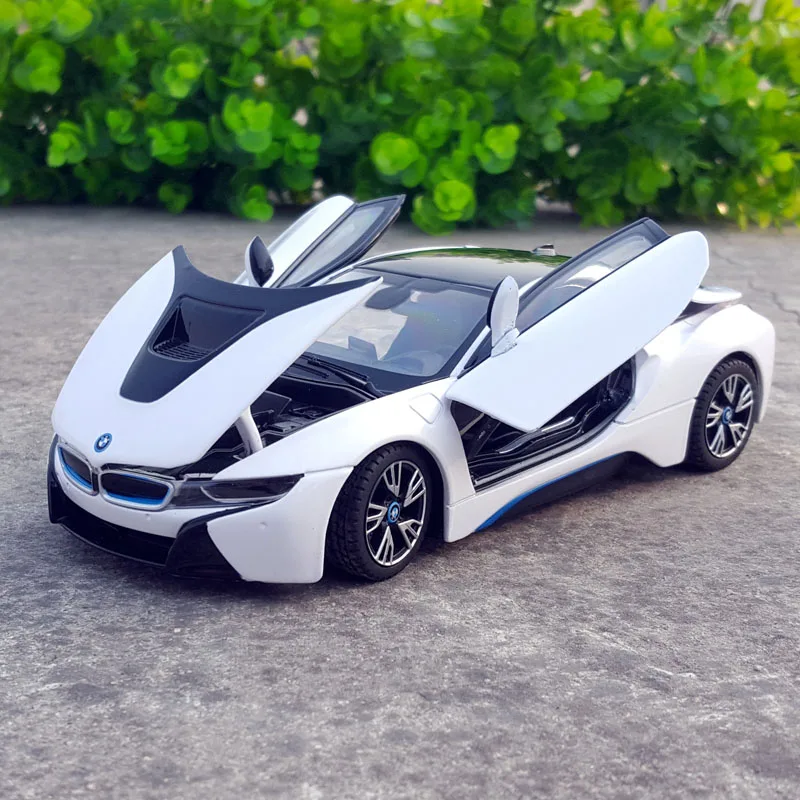 1: 24 Спортен автомобил BMW I8, формовани под натиска на модел на превозното средство от сплав и играчки превозни средства, Висококачествена Метална колекция от модели играчки автомобили, подарък за деца . ' - ' . 2