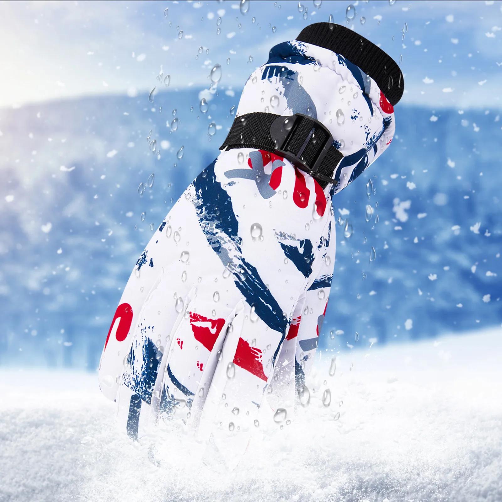 Мъжки и дамски зимни ски топли ръкавици h Топли ски ръкавици за езда за жени зимни топли сладки ръкавици . ' - ' . 2
