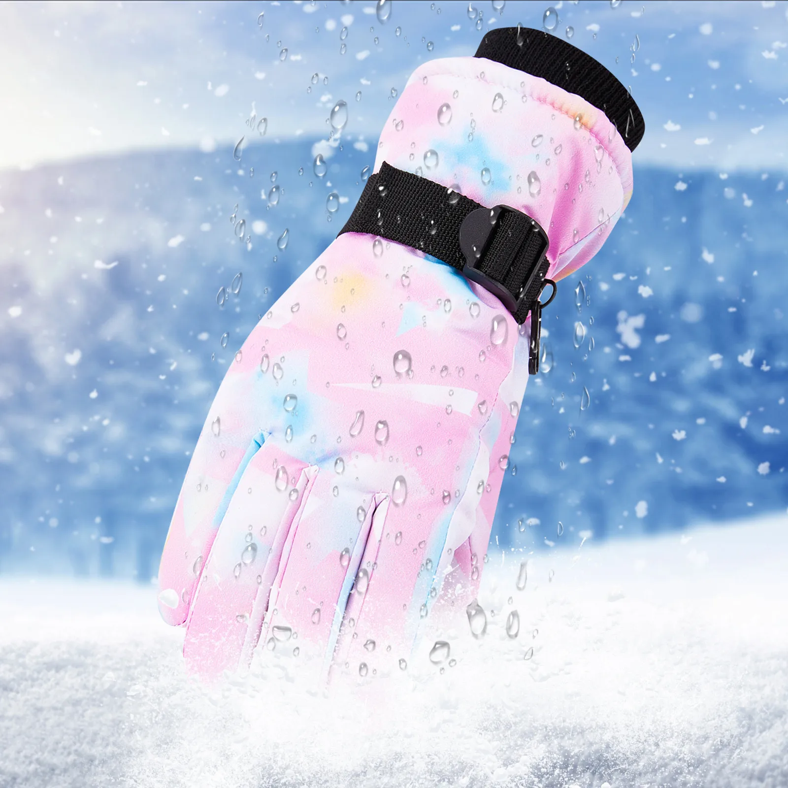 Мъжки и дамски зимни ски топли ръкавици h Топли ски ръкавици за езда за жени зимни топли сладки ръкавици . ' - ' . 3