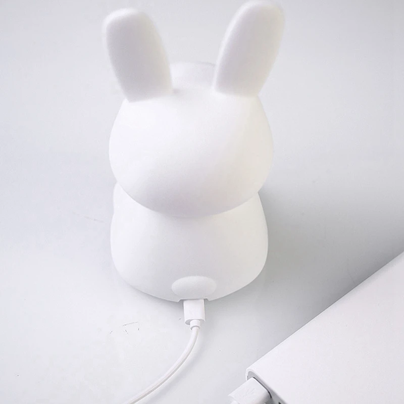 Led лека нощ, Cartoony силикон лампа с изображение на животни, С регулируема Яркост, USB, Акумулаторна батерия, Детска лампа за сън, подарък за рожден ден . ' - ' . 2