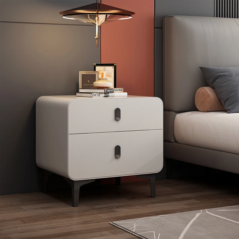 Съхранение на Модерен нощен маса в скандинавски стил, Луксозни минималистичные нощни шкафчета за спалня, Дървена уникална мебели за дома Armarios De Dormitorio . ' - ' . 2