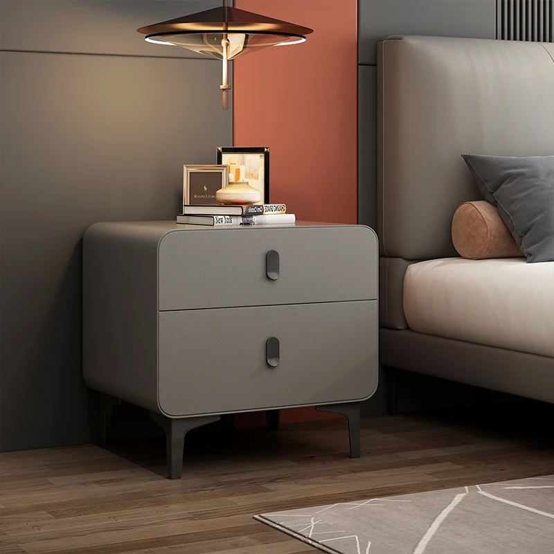 Съхранение на Модерен нощен маса в скандинавски стил, Луксозни минималистичные нощни шкафчета за спалня, Дървена уникална мебели за дома Armarios De Dormitorio . ' - ' . 3