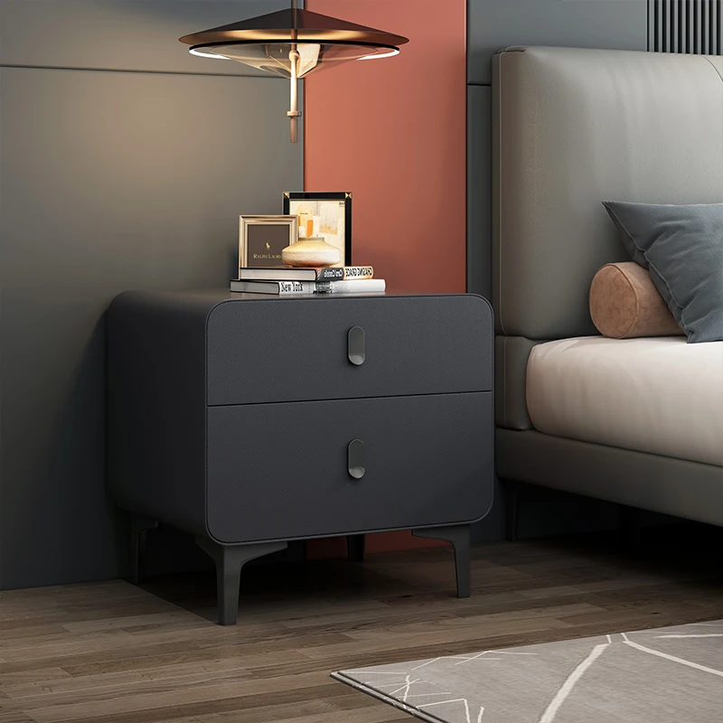 Съхранение на Модерен нощен маса в скандинавски стил, Луксозни минималистичные нощни шкафчета за спалня, Дървена уникална мебели за дома Armarios De Dormitorio . ' - ' . 5
