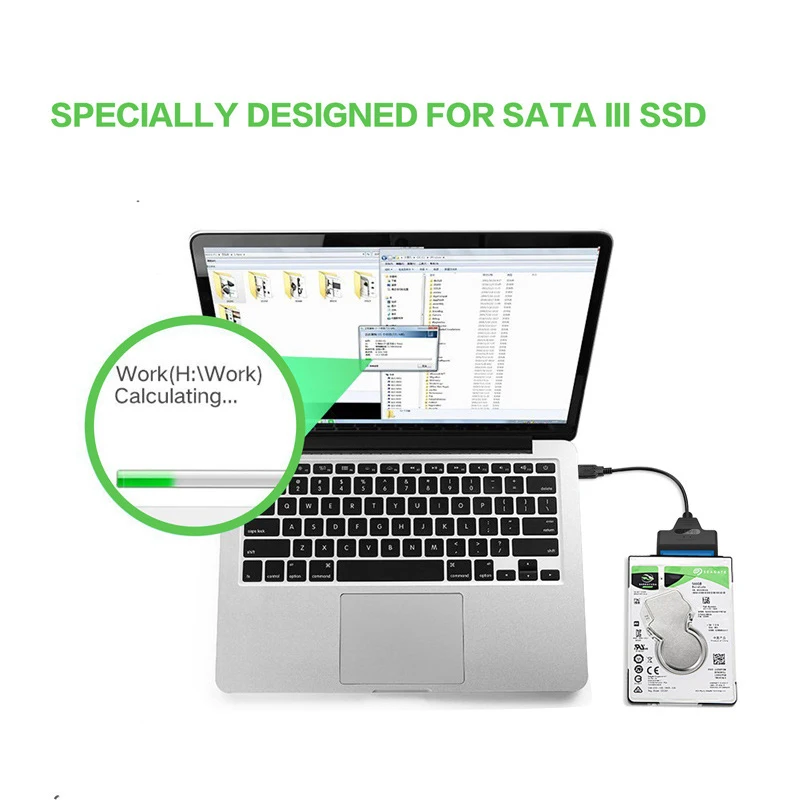 1/2/3ШТ към USB 3,0 2,0 Кабел със скорост до 6 Gbit/s за 2,5-инчов външен твърд диск HDD SSD 22-пинов кабел Sata III . ' - ' . 4