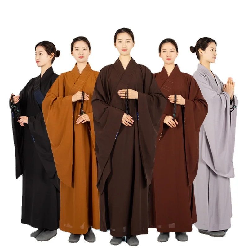 Традиционен китайски халат Бельо Монашески Дълъг Халат за будизма Хайцин, Дрехи за възрастни, за медитация, Дрехи на будистките монаси . ' - ' . 0