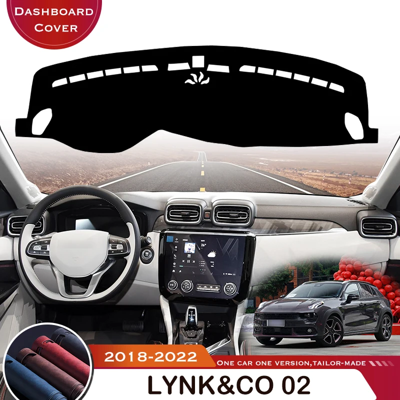 За LYNK & CO 02 2018-2022 Авто Подложка за арматурното табло, Мат, Анти-UV, Противоскользящий Automobile Калъф, Кожени Аксесоари за арматурното табло, 2021 2019 2020 . ' - ' . 0