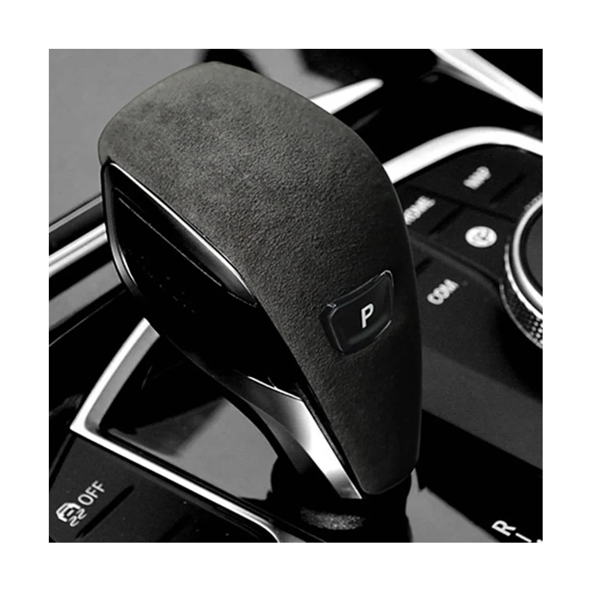 За BMW Z4 G29 17-23, Замшевый Черен Кожен калъф за превключване на предавките, Защитен калъф . ' - ' . 1