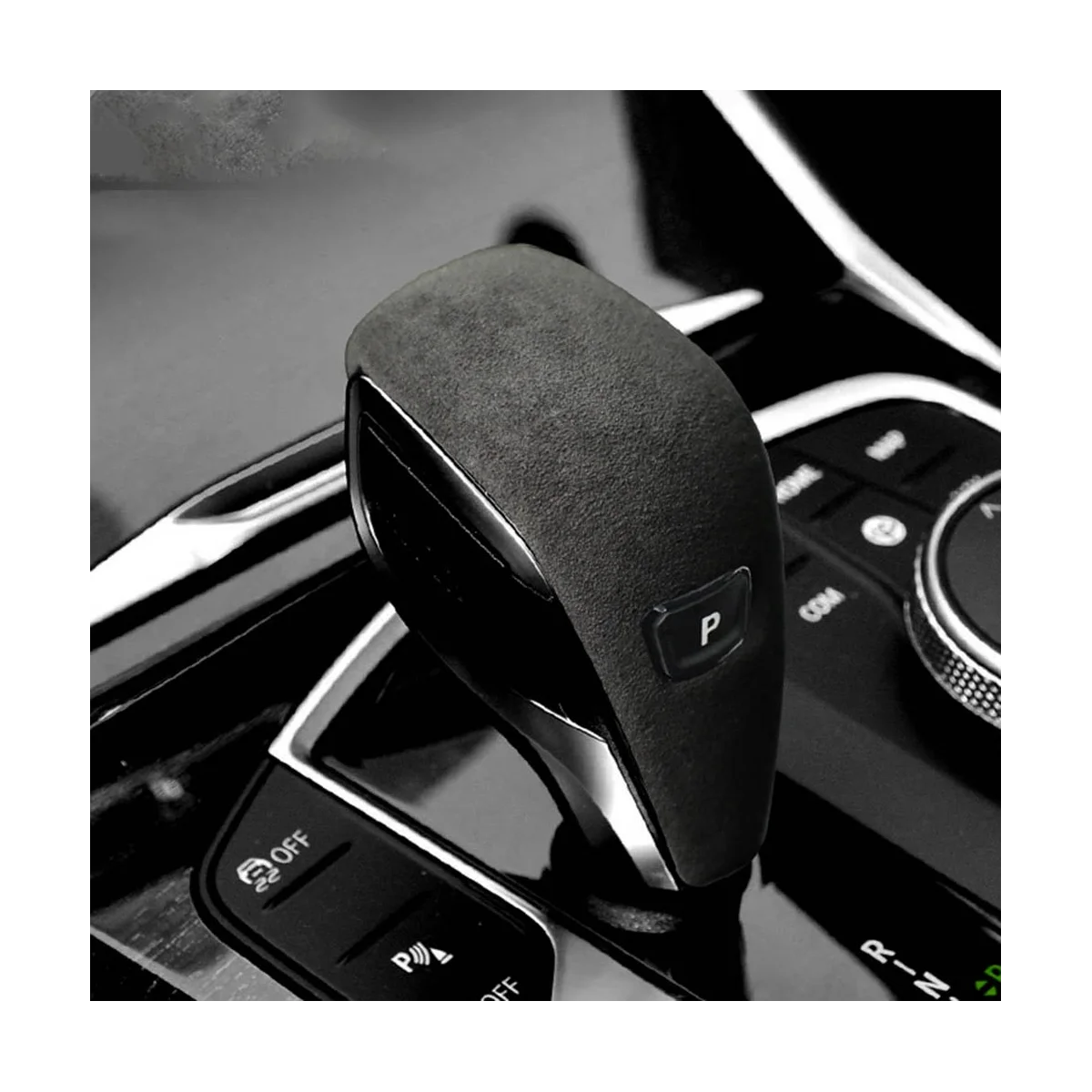 За BMW Z4 G29 17-23, Замшевый Черен Кожен калъф за превключване на предавките, Защитен калъф . ' - ' . 4