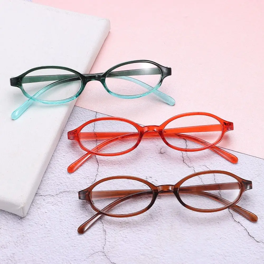 Малка овални рамки за очила Japan Spicy Момиче в рамки в стил аниме INS Без грим са Прости очила Y2K Eyewear за жени . ' - ' . 1