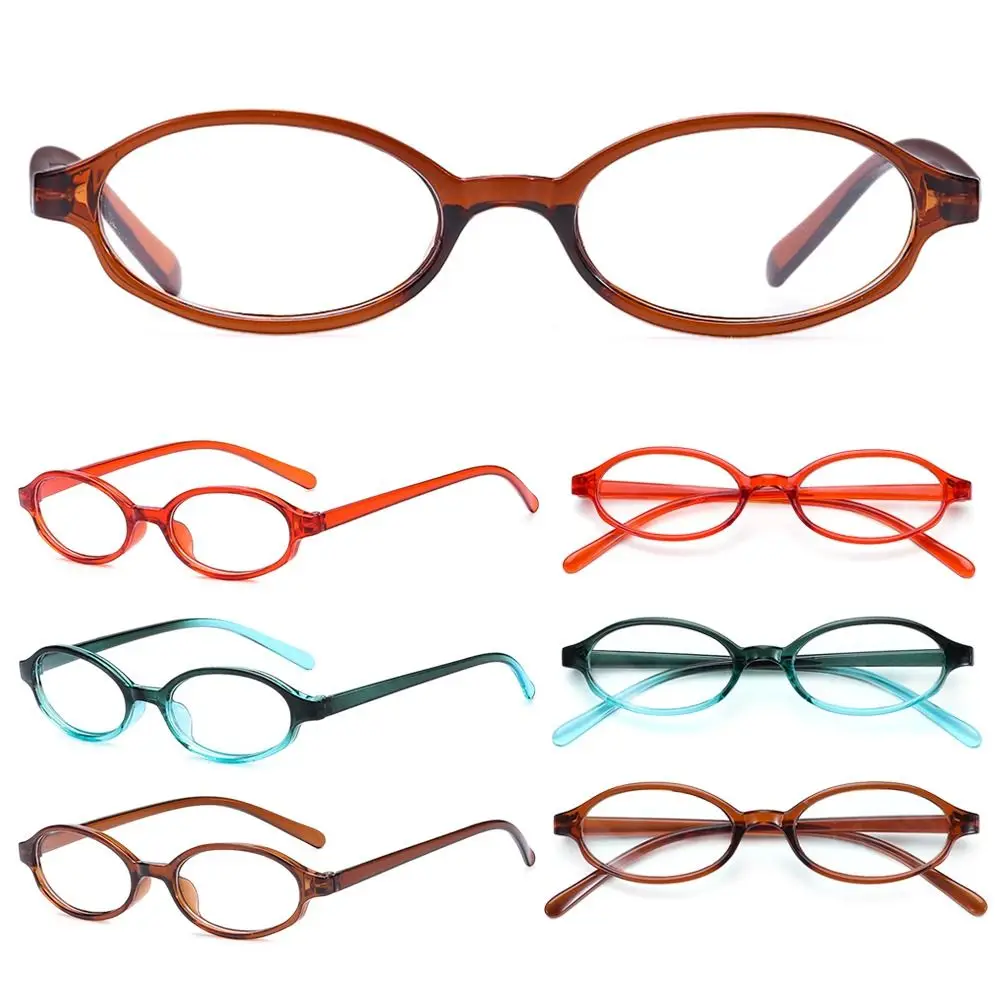 Малка овални рамки за очила Japan Spicy Момиче в рамки в стил аниме INS Без грим са Прости очила Y2K Eyewear за жени . ' - ' . 2