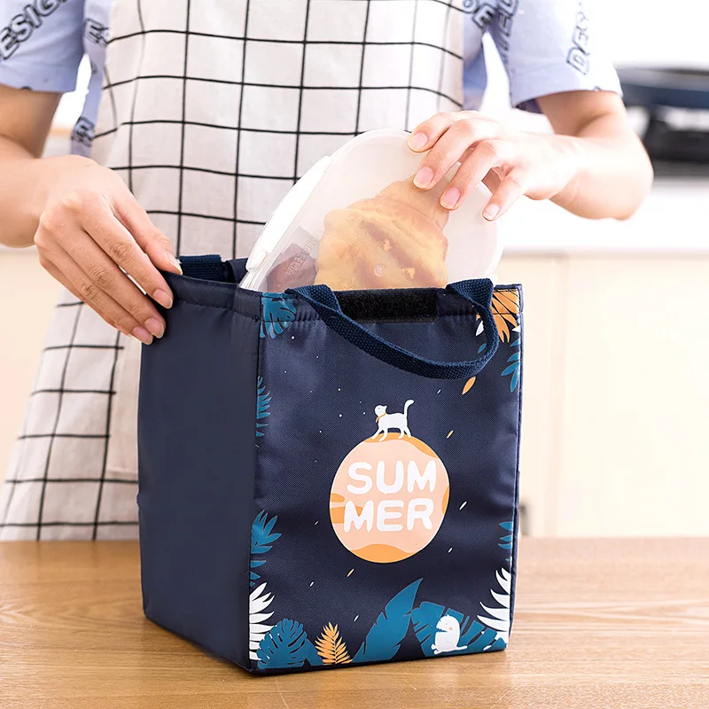 Самозалепваща чанта за обяд Преносима Множество Водоустойчив Запечатани Самозалепваща Скоростна Мультяшная Студентски чанта за Обяд Пакет с лед за пикник на открито . ' - ' . 1