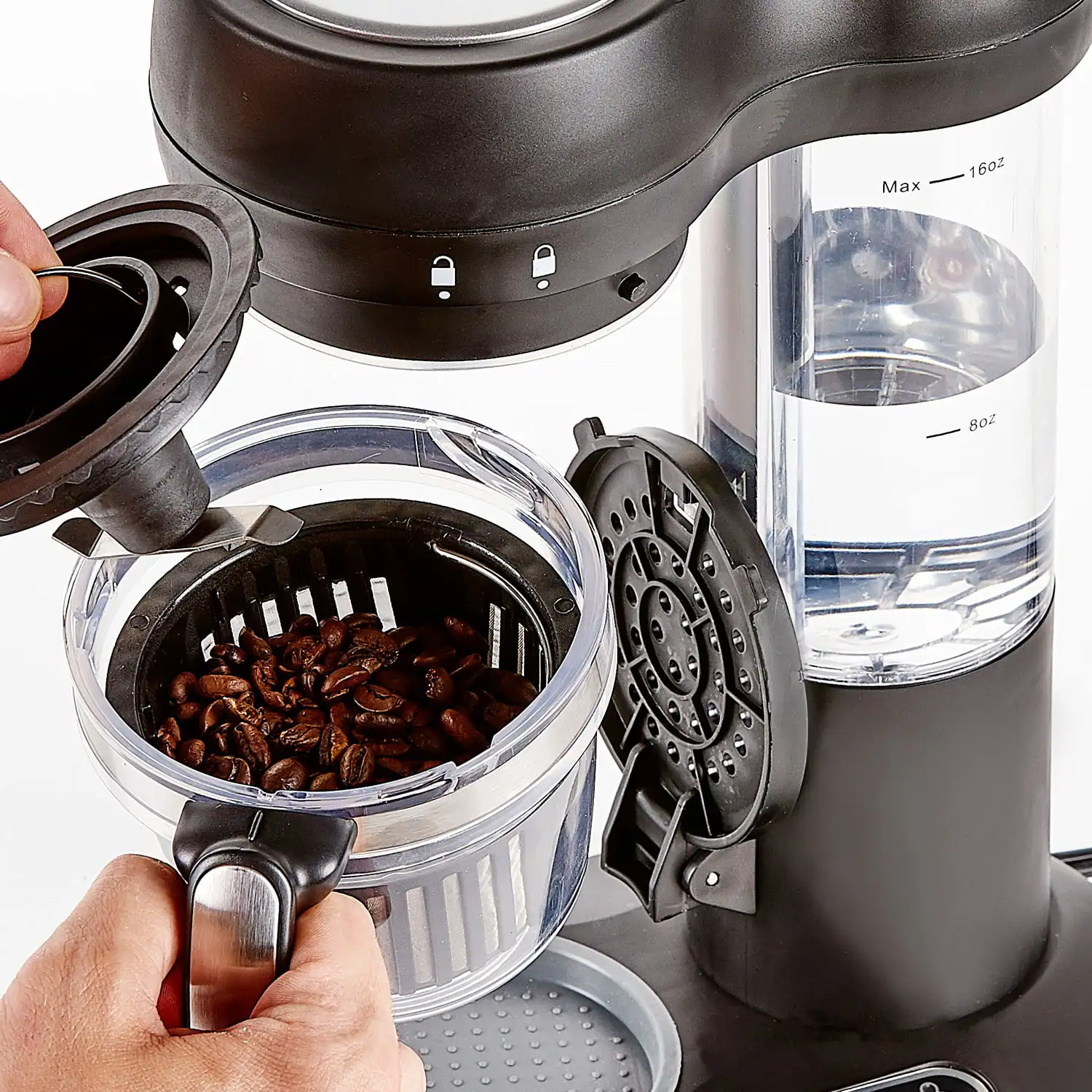Tea PowerXL Grind and Go Plus, автоматична кафемашина за една порция обем 16 унции . ' - ' . 2