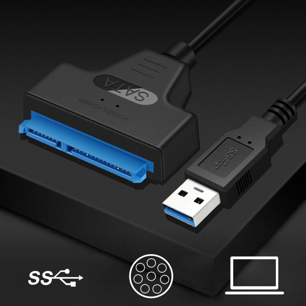 USB 3.0 към SATA7 + 15pin Кабел за твърд диск, конвертор 2,5-Инчов SSD Твърд диск . ' - ' . 4
