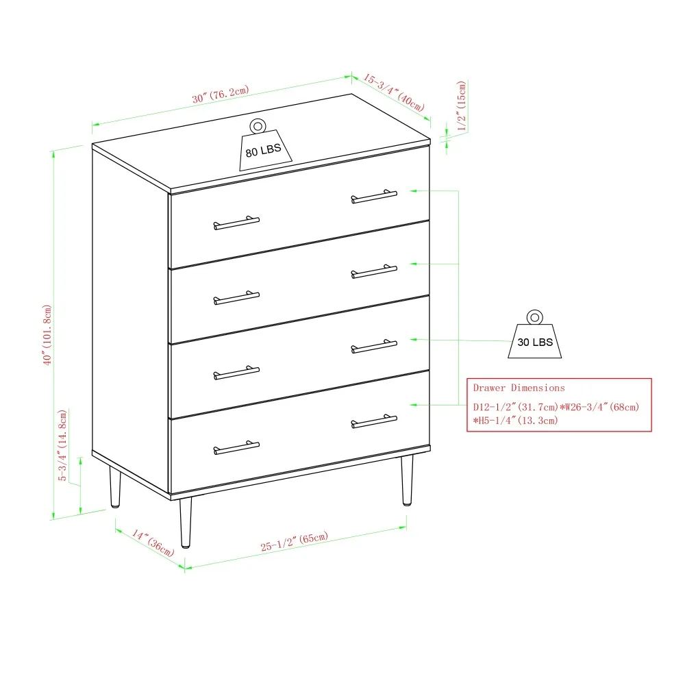 Модерен вертикален скрин с 4 чекмеджета, възстановени скринове от барнвуда за спални . ' - ' . 1