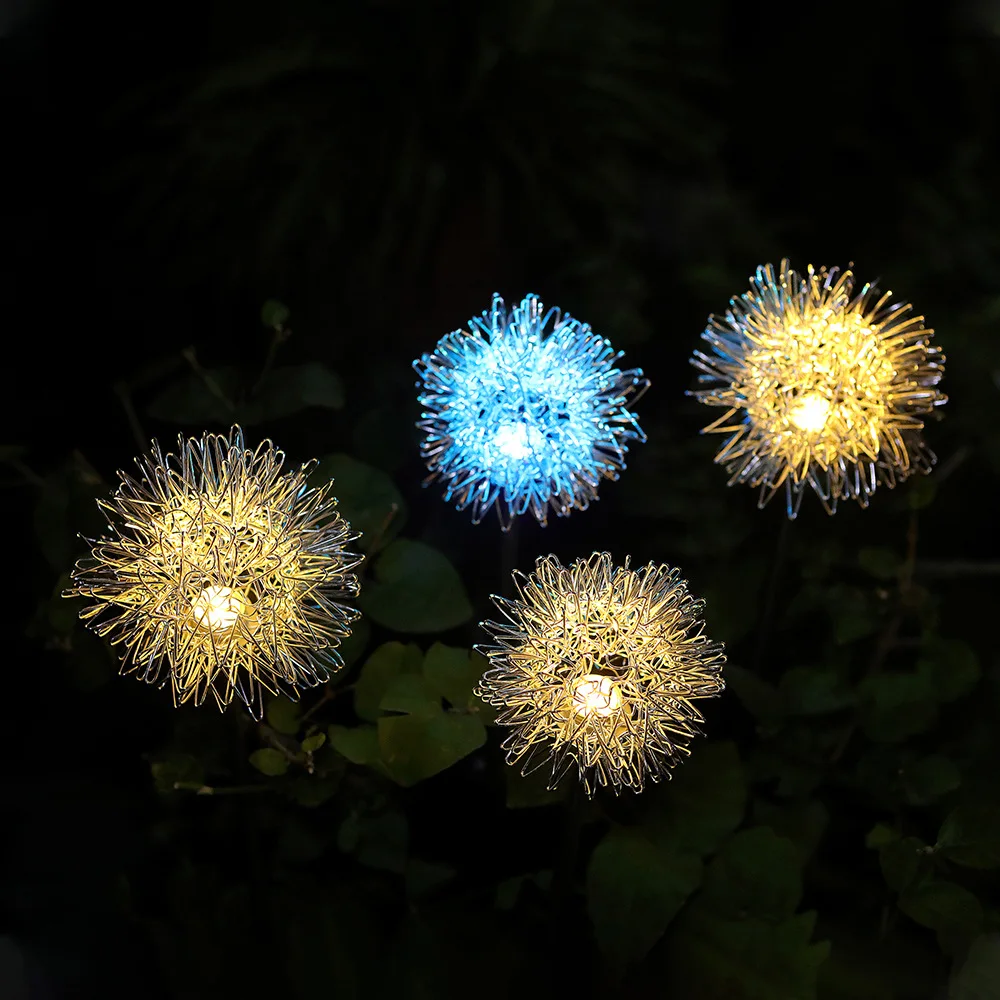 Слънчевата алуминиева топка лампа Taraxacum, градинска водоустойчив поставена лампа за тревата, украса на градината, лампа за атмосферата на градината . ' - ' . 4