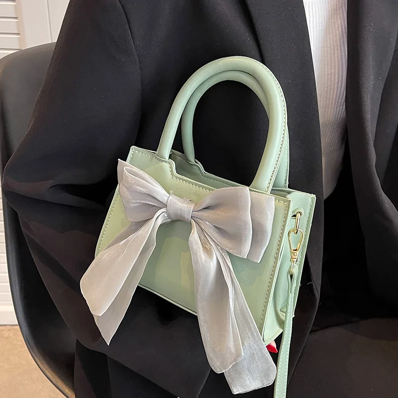 Лятна Нова Дамска чанта през рамо, Модерен скъпа Дамска чанта с папийонка, ежедневна чанта на рамото . ' - ' . 1
