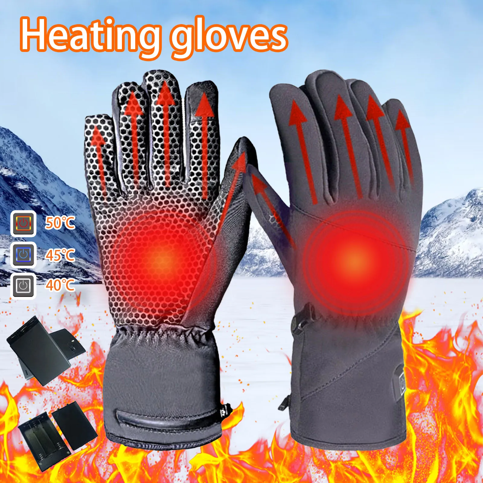 Ръкавици С подгряване, Ел. Ръкавици За Мъже И Жени, Отопление Сензорен екран, Топло за Ръце, Зимни Ръкавици За всички видове активен отдих . ' - ' . 0
