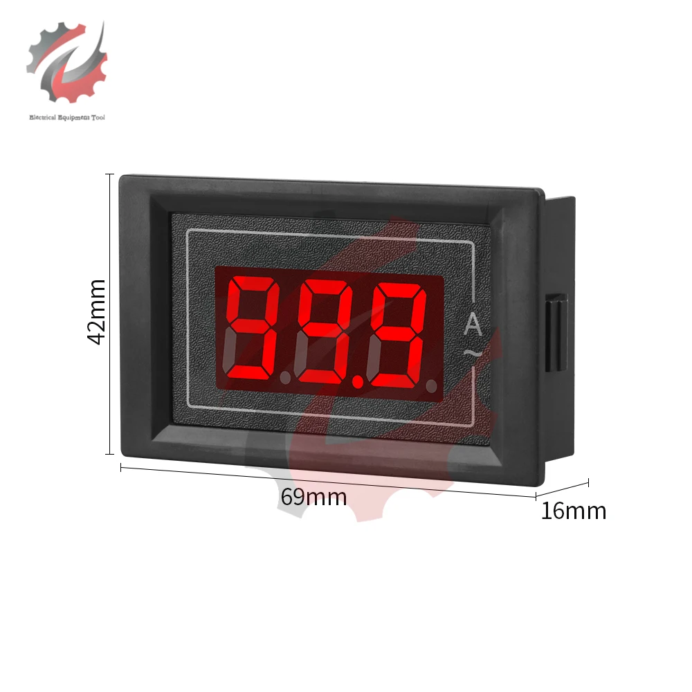 Точност ръководят LCD цифров Амперметър ac адаптер 220 В, м, ток, Тестер, датчик, Трансформатор на ток . ' - ' . 2