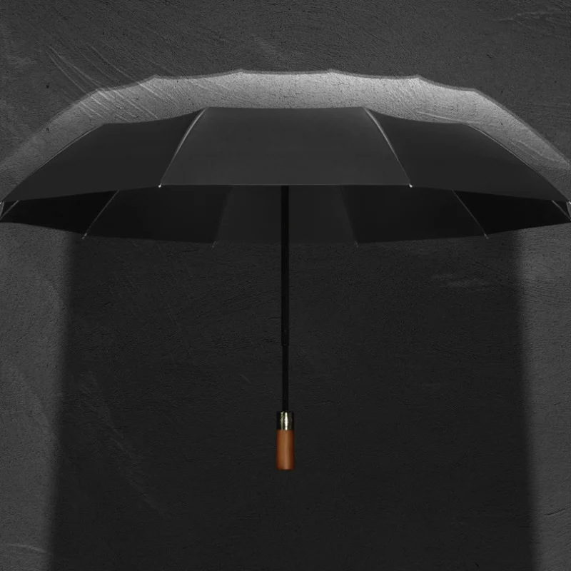 Автоматичен чадър Xiaomi, Мъжки Бизнес Ветрозащитный Сгъваем чадър за голф с 10 костите, дървена дръжка, Открит чадър с защита от uv . ' - ' . 4