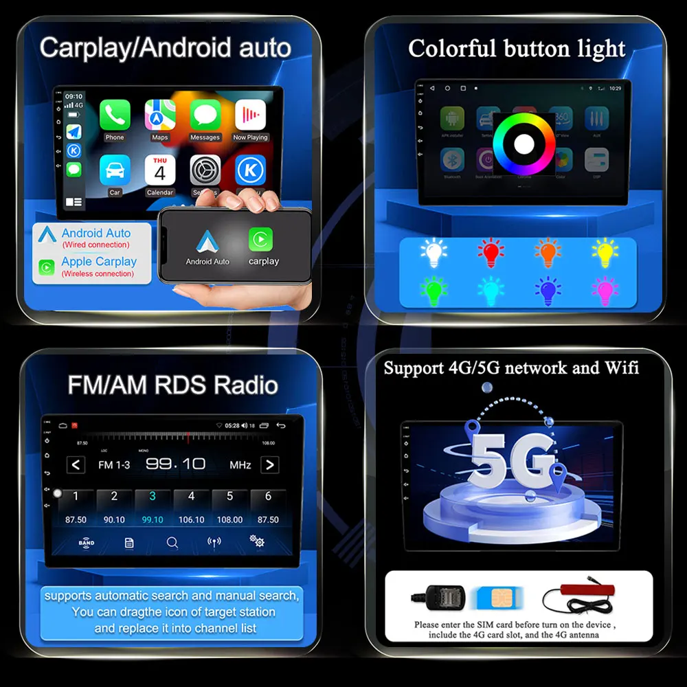 Android 13 За Фолксваген Сантана Виста 2004-2008, сензорен дисплей, навигация, GPS, радио, екран, Авторадио, Видео, Мултимедия . ' - ' . 4