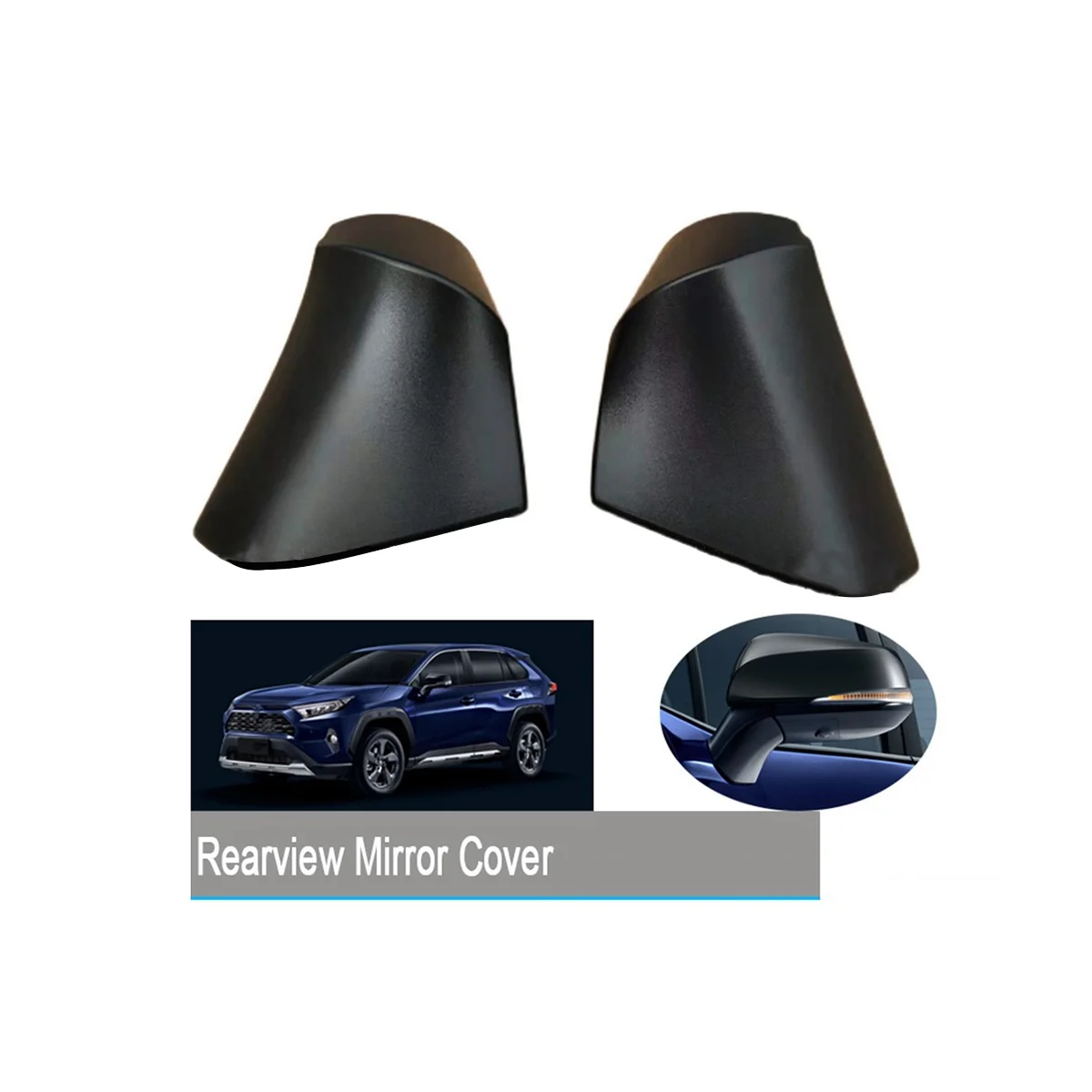 Странично огледало за обратно виждане на автомобила Триъгълна базова капак за Toyota RAV4 2020-2022 Резервни Аксесоари за автомобил . ' - ' . 1