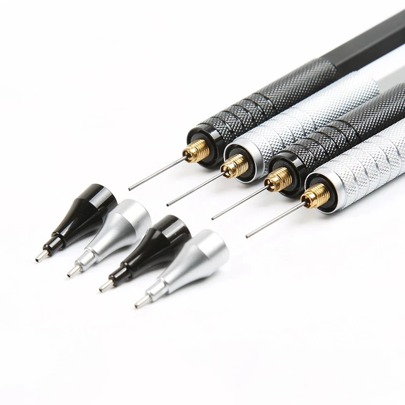 Ученически пособия 1бр 0.3/0.5/0.7/2.0 мм от центъра, специален метален молив за писане, Офис Низкоискусственный Механичен молив, гравитационный фигура . ' - ' . 5