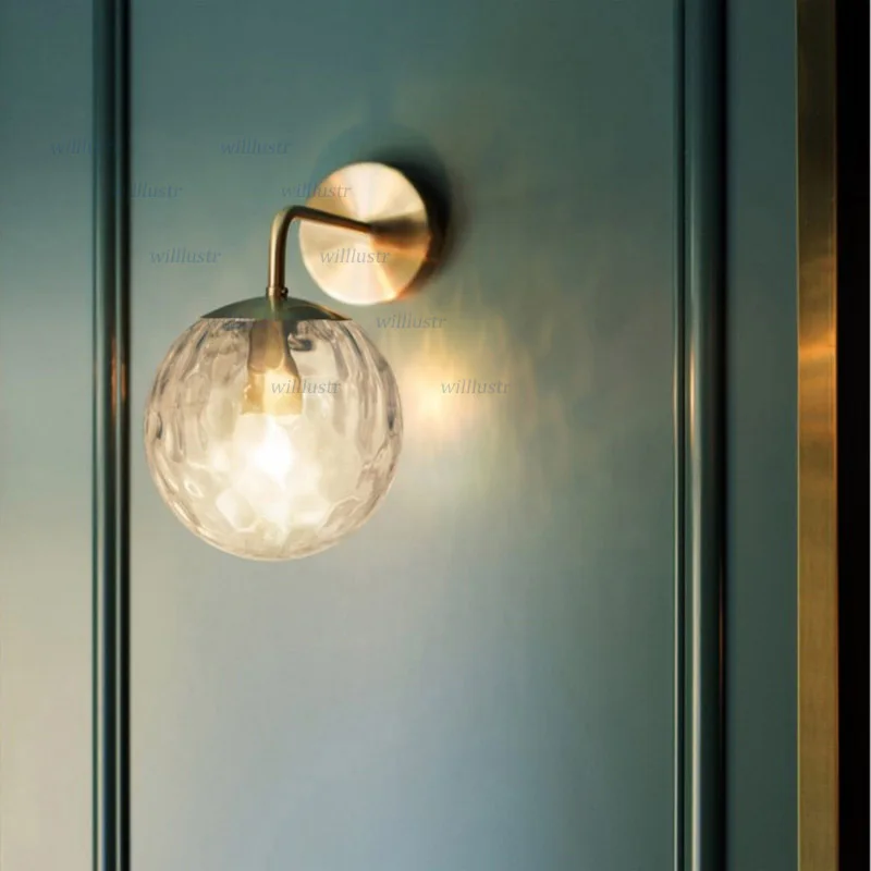 Модерен минималистичен Стъклена стена лампа меден цвят, Желязо халба бира, Фоайето и ресторанта на хотела, дневна, Нощна метална лампа в скандинавски стил . ' - ' . 1