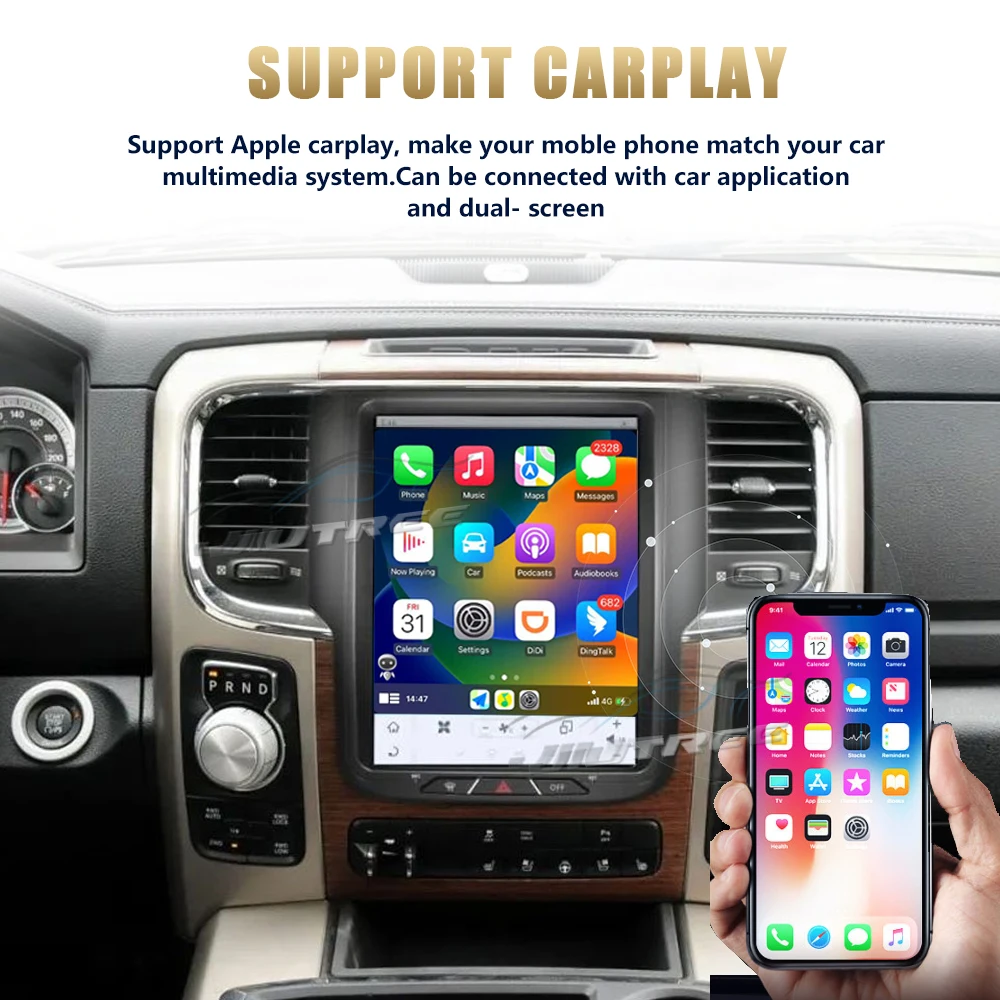 128 Г Автомобилен Мултимедиен Плеър с Android 11 За Dodge RAM 1500 2013-2018 Видео Оттичане Стереоэкран GPS Навигация Carplay Главното устройство . ' - ' . 3