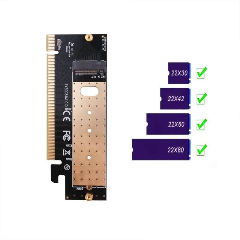 M. 2 NVMe SSD NGFF За PCIE 3,0x16 Карта на адаптера за Карта за разширяване на интерфейса M Key С подкрепата на Пълна скорост от 2230 до 2280 SSD . ' - ' . 3