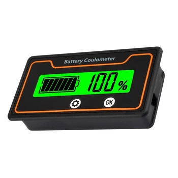 8-120 В Волтметър Кулонометр Индикатор за Капацитет на Батерията Оловно-Киселинната Литиева LCD дисплей М 50A 100A 200A 400A 500A С Шунтом