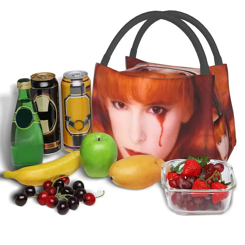 Сладък Милен Фармър, термоизолированная чанта за обяд, Дамски Френска певица, Контейнер за обяд за пикник на открито, кутия за храна . ' - ' . 3