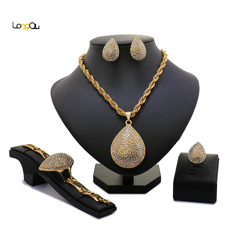 Дубай Луксозен Позлатен комплект Бижута със Скъпоценни камъни, Дамска Мода, Традиционен Марокански Дизайнерски Бижута Комплект за поръчка на Едро . ' - ' . 0