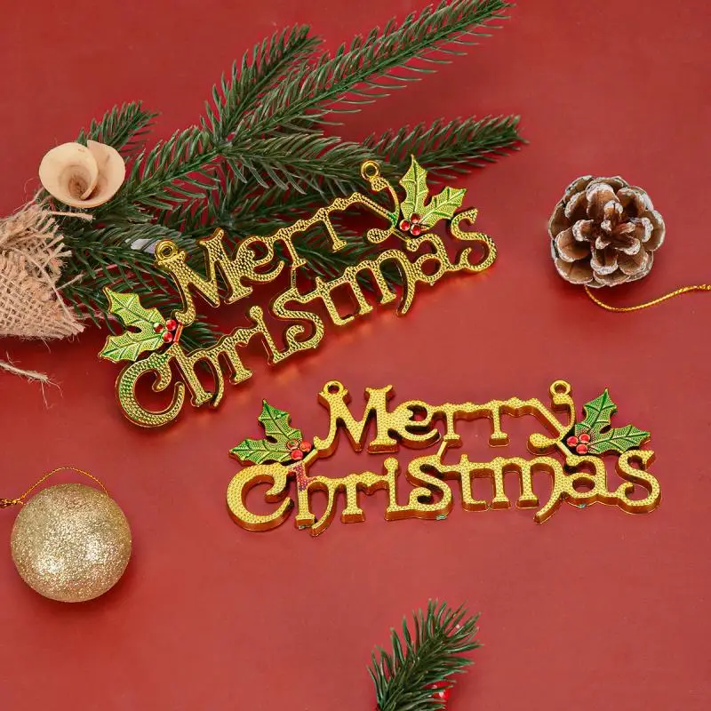 Весела Коледа, Подвесная Вратата, Празнична украса, Златисто-Сребрист 3D Окачен знак, Коледа . ' - ' . 0
