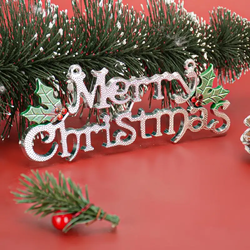 Весела Коледа, Подвесная Вратата, Празнична украса, Златисто-Сребрист 3D Окачен знак, Коледа . ' - ' . 2