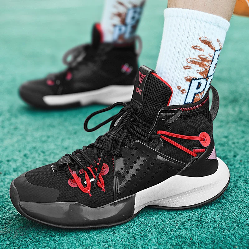 Професионална мъжки баскетболни обувки с високо качество, дишащи баскетболни маратонки с най-високо берцем, Мъжки нескользящая баскетболно тренировочная обувки . ' - ' . 4