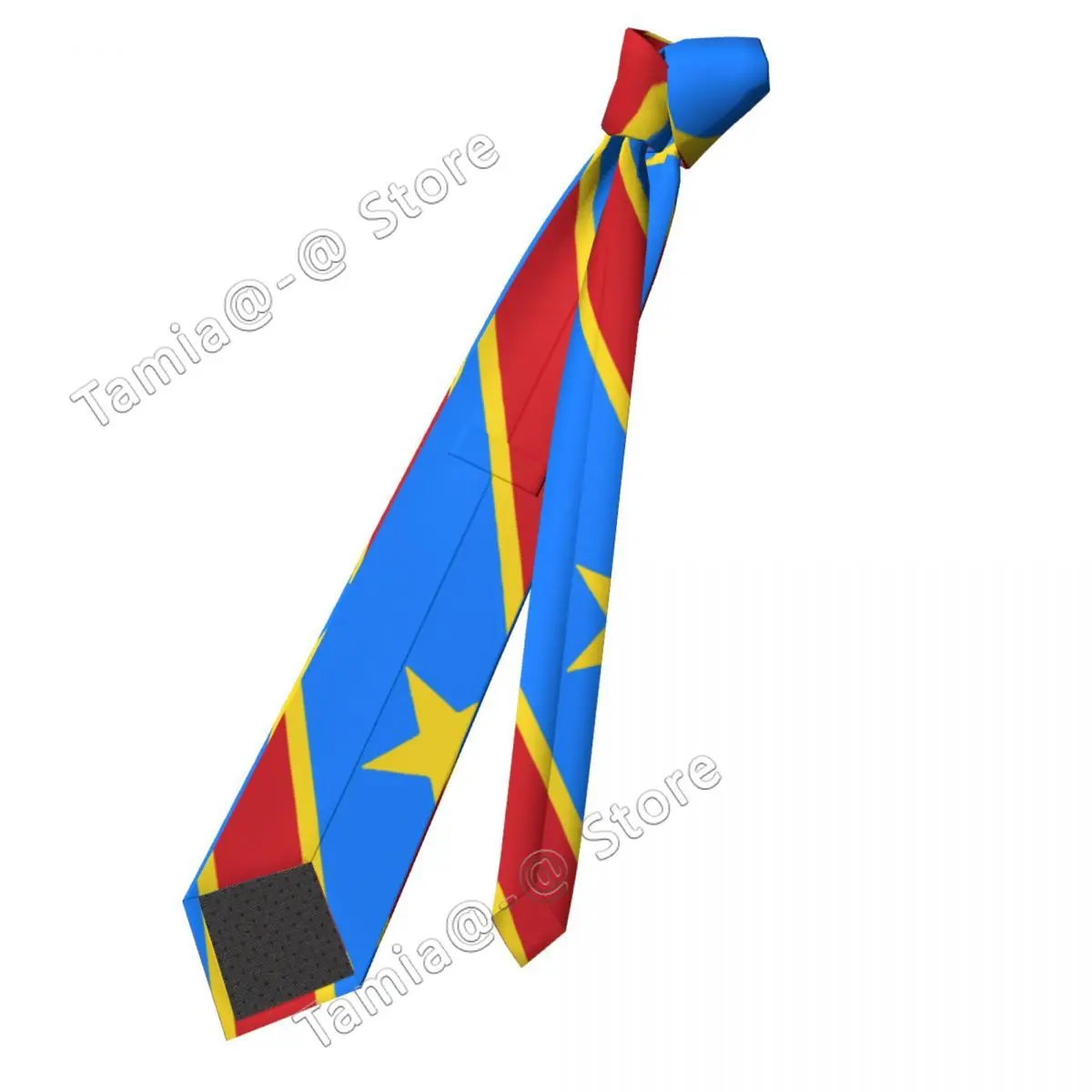 Флаг Конго, Киншаса, Заир, Вратовръзка, Тънка Вратовръзка от Полиестер Ширина 8 см, Аксесоари за Мъжки Костюми на Шийката на носна Кърпичка, Аксесоари за Сватба, Подарък . ' - ' . 1